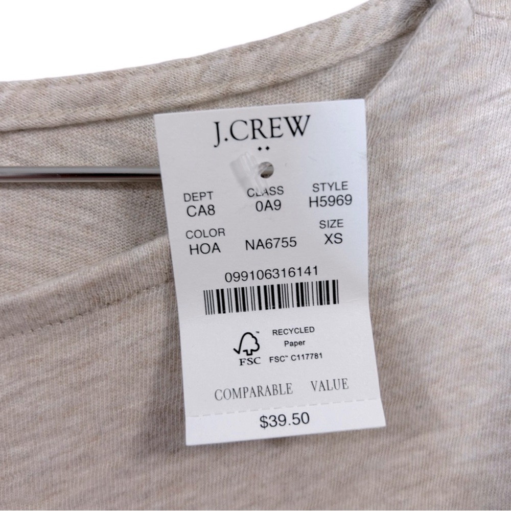 NWT J. Crew Artist Tee in Heather Oatmeal, Size XS - Picture 5 of 6